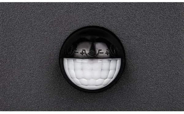 Lampada LED da parete per esterni con sensore LED/9W/230V 4000K IP44 nera