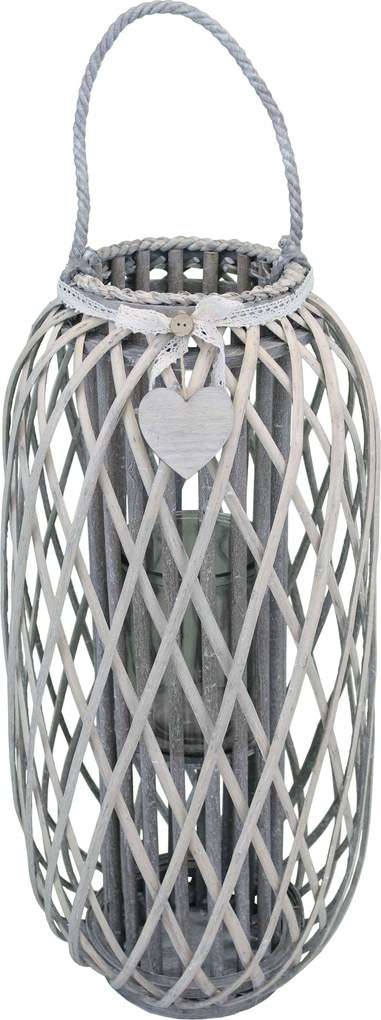 GENEVIEVE - lanterna in vimini tondo 20 x 86 cm