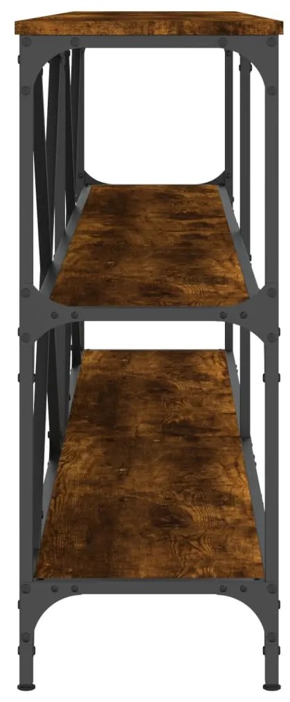 Tavolo consolle rovere fumo 180x30x75cm legno multistrato ferro