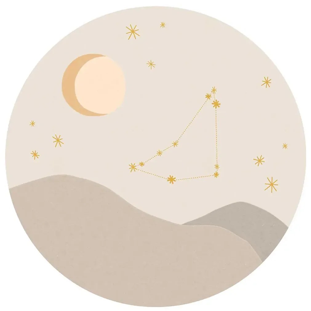 Eijffinger Carta da parati panoramica Star Sign Circles Beige - Capricornus