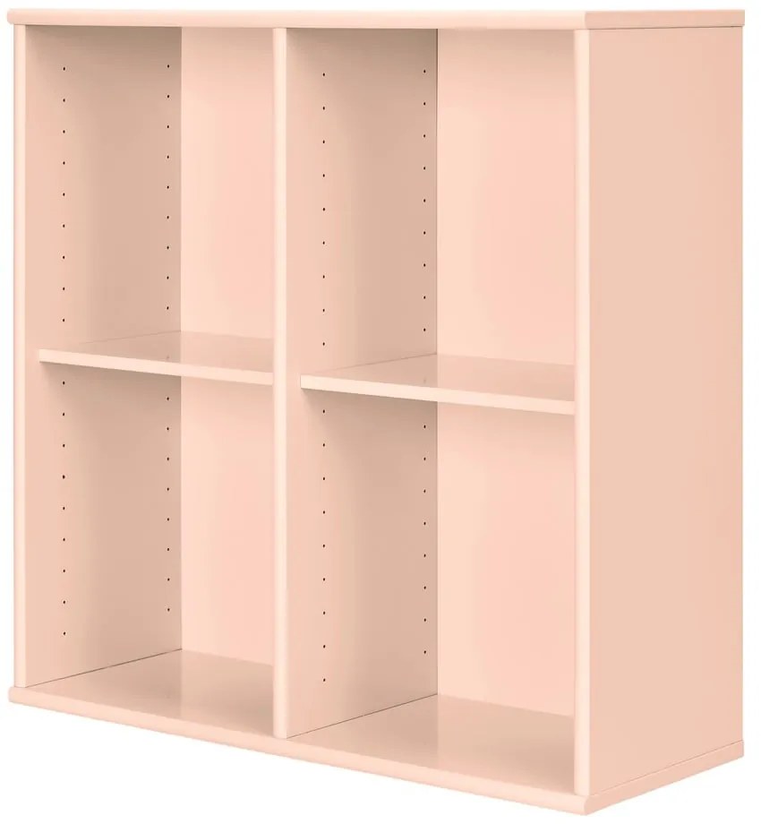 Libreria rosa chiaro da appendere 140x140x27 cm Mistral – Hammel Furniture