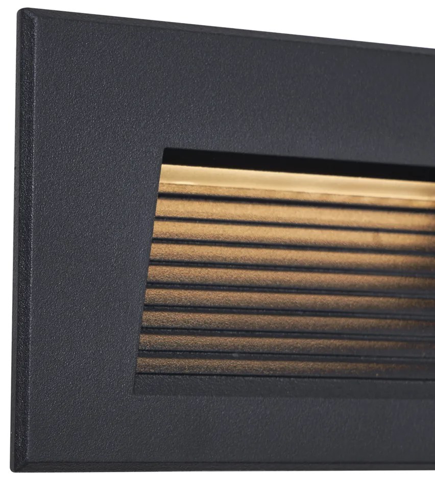 Lampada da Parete da Incasso Moderna Nera 11,5 cm incl. LED IP65 - Trem
