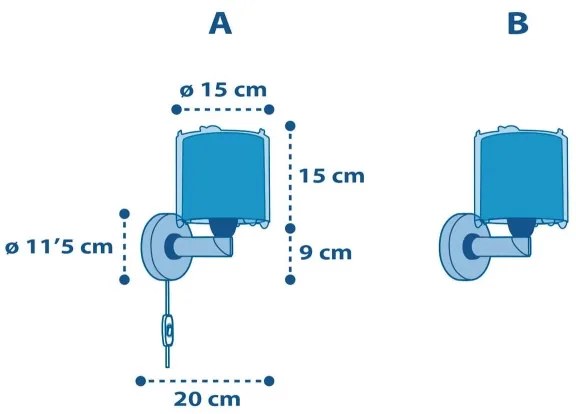 Dalber 41349 - Applique per bambini PLANETS 1xE27/60W/230V