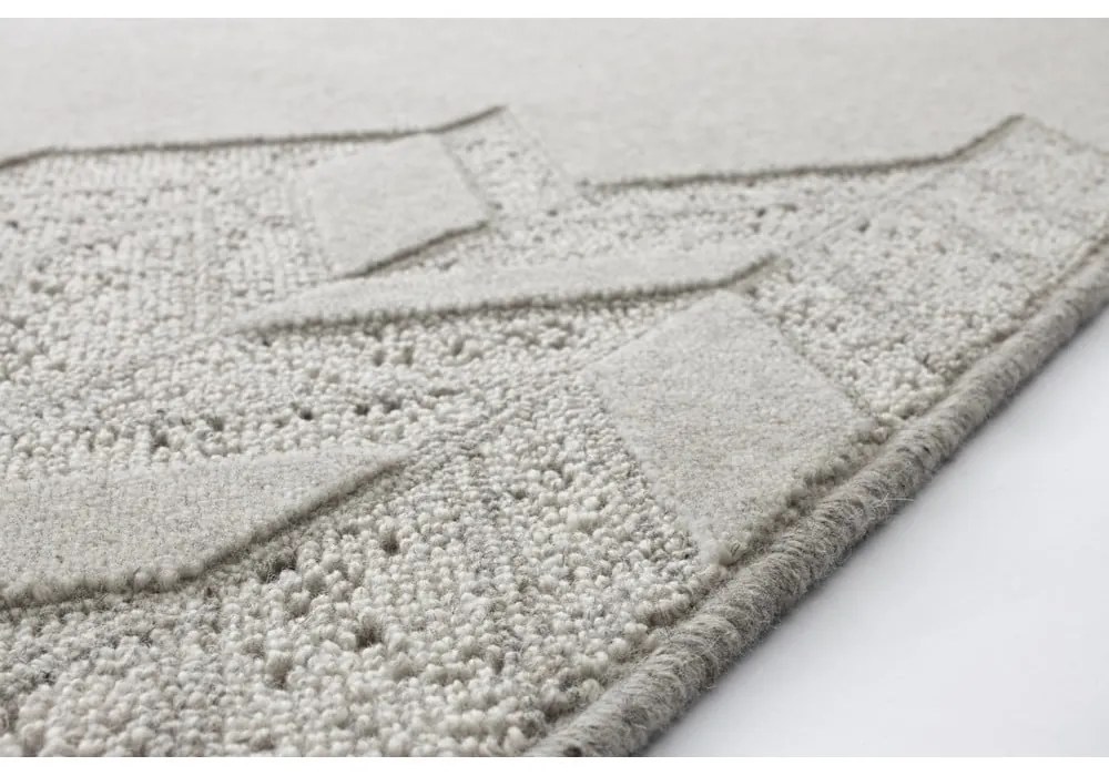 Tappeto in lana grigio chiaro 120x180 cm Credo - Agnella