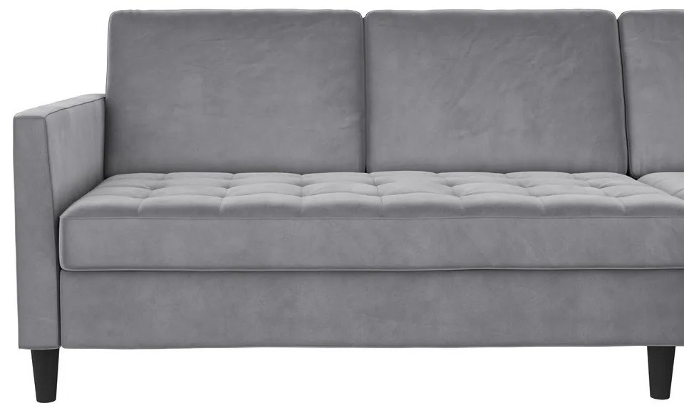 Divano angolare grigio chiaro in velluto Presley - Støraa