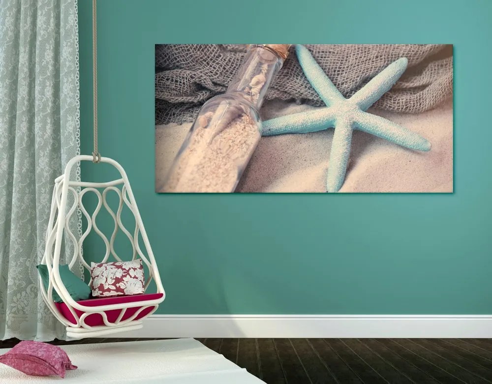 Quadro su tela – Stella marina sulla spiaggia