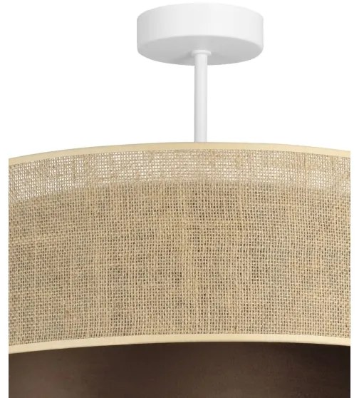 Plafoniera SARTA 1xE27/60W/230V Ø 45 cm marrone/juta