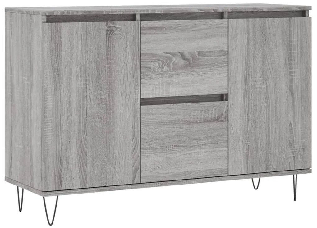 Credenza grigio sonoma 104x35x70 cm in legno multistrato