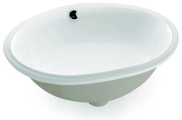 Bathco 0053 - Lavabo da incasso ANCONA 55x41 cm porcellana/bianco