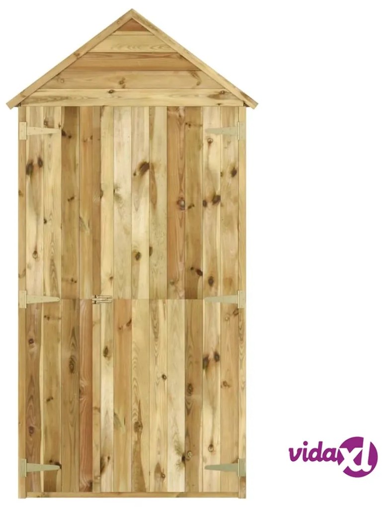 vidaXL Ripostiglio Attrezzi Giardino con Porta 107x107x220 cm in Pino
