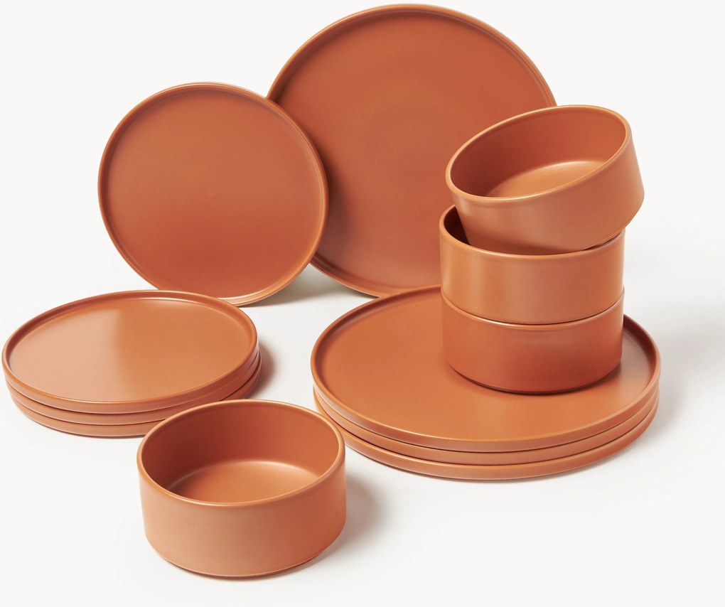 Servizio di piatti fatto a mano Lowri, 4 persone, 12 pz