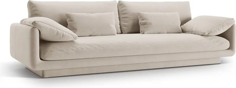 Divano bianco con rivestimento in velluto 250 cm Torino – Micadoni