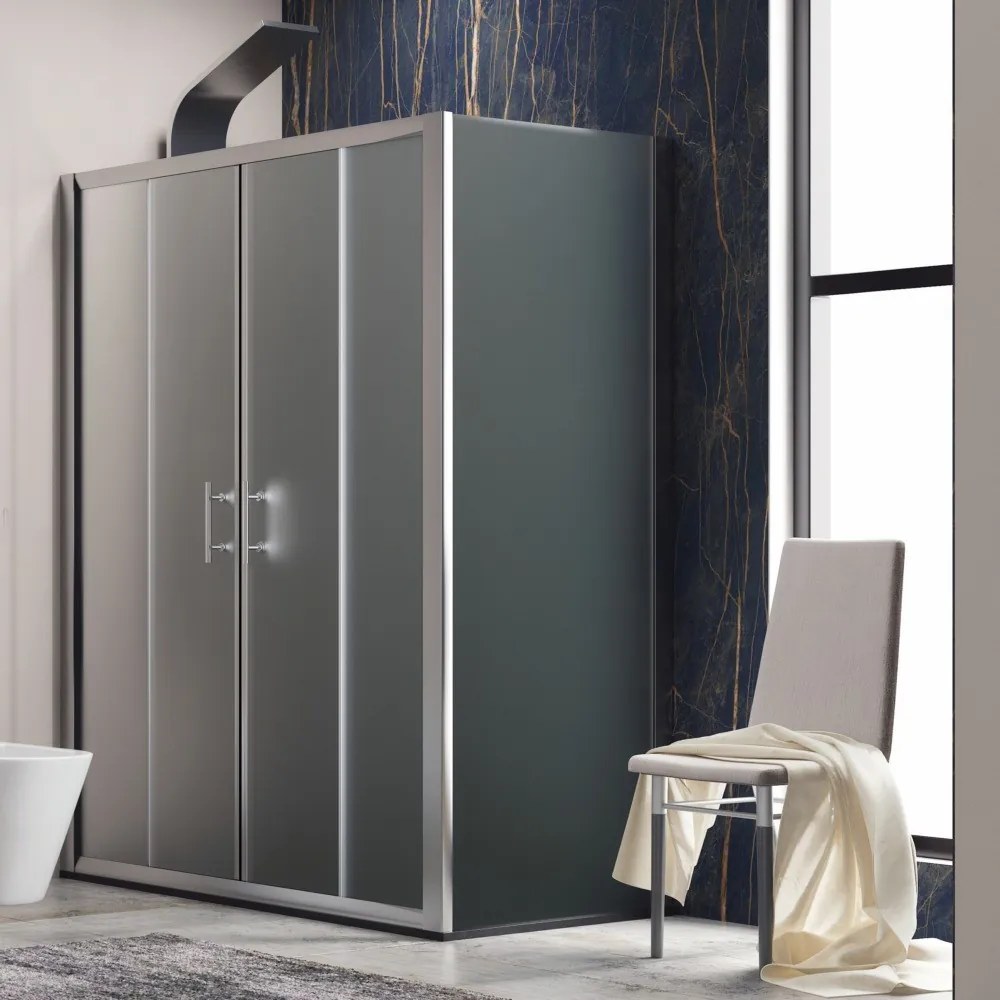Cabina doccia 90x190 vetro satinato apertura scorrevole | KF6000S - KAMALU