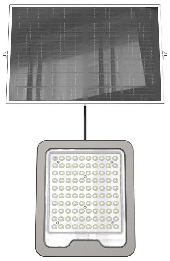 Faro LED Solare 100W IP66, Telecomando Incluso 1.500 lumen - SERIE PRO Colore  Bianco Naturale 4.000K