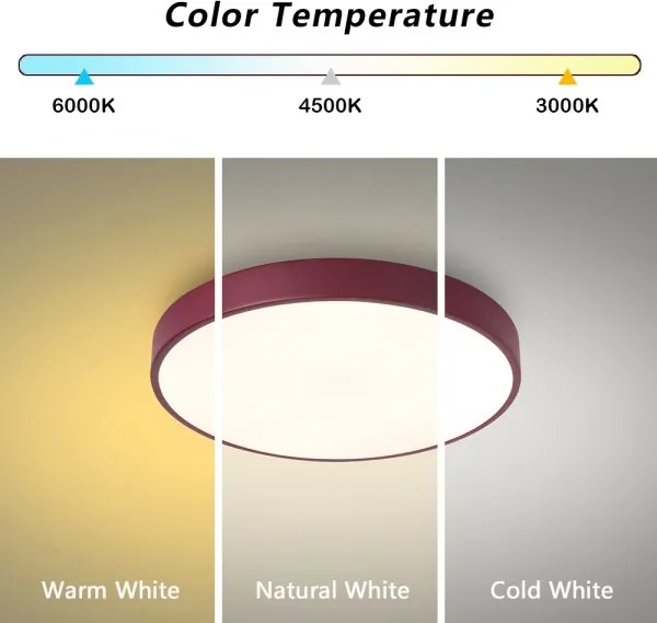 Brilagi-LED Plafoniera POOL LED/48W/230V 3000/4000/6000K 40 cm bordeaux