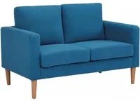 Divano 2 Posti Ramsey 137x73x82 h cm in Tessuto Blu