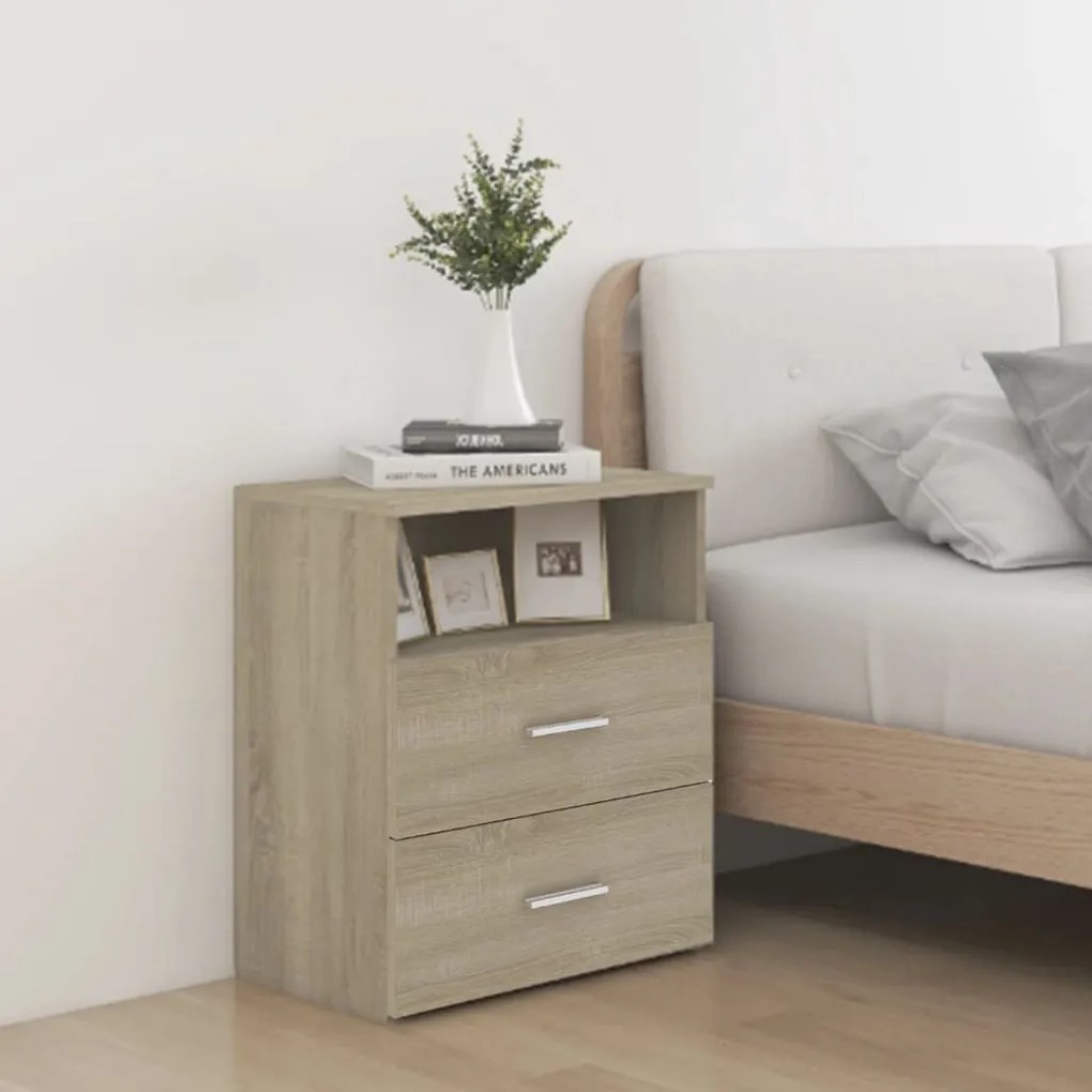 Comodino Rovere Sonoma 50x32x60 Cm /