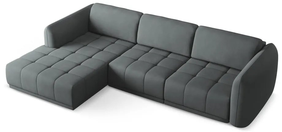 Divano angolare grigio scuro (con penisola a sinistra) Hoku – Makamii