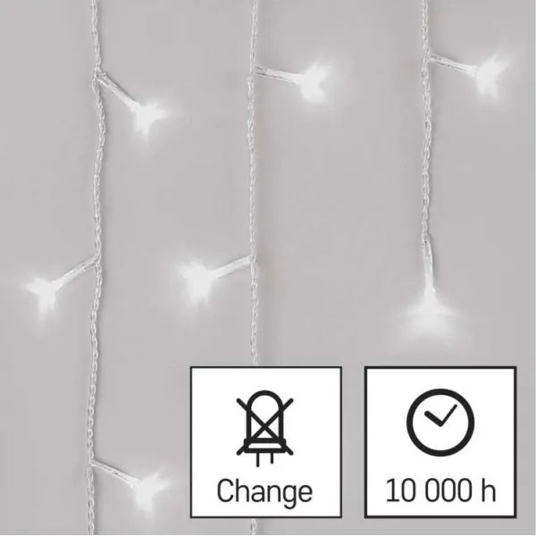 Catena LED natalizia da esterno 300xLED/8 modalità10m IP44 bianco freddo + telecomando