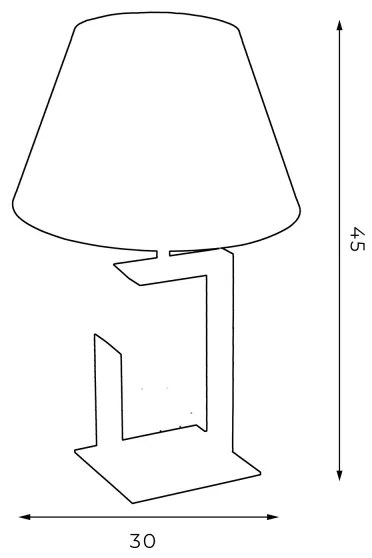 Lampada da tavolo 1xE27/60W/230V 45 cm nero/oro