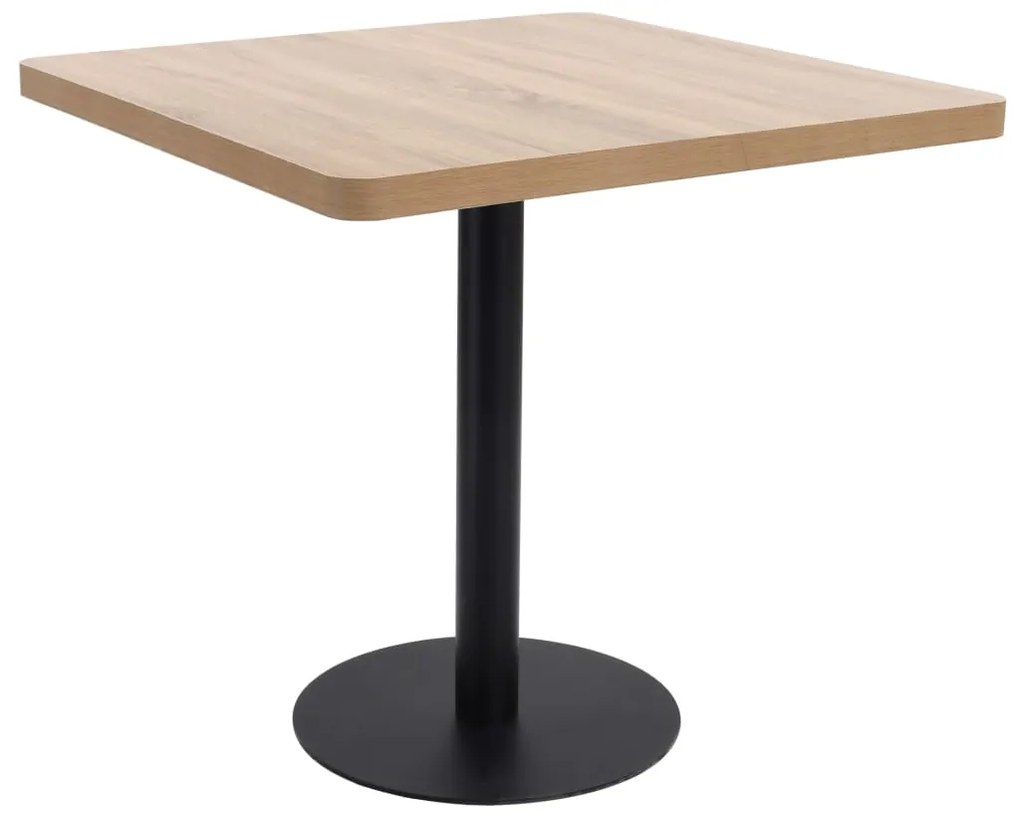 Tavolo Da Bistrot Marrone Chiaro 80x80 Cm İn Mdf /