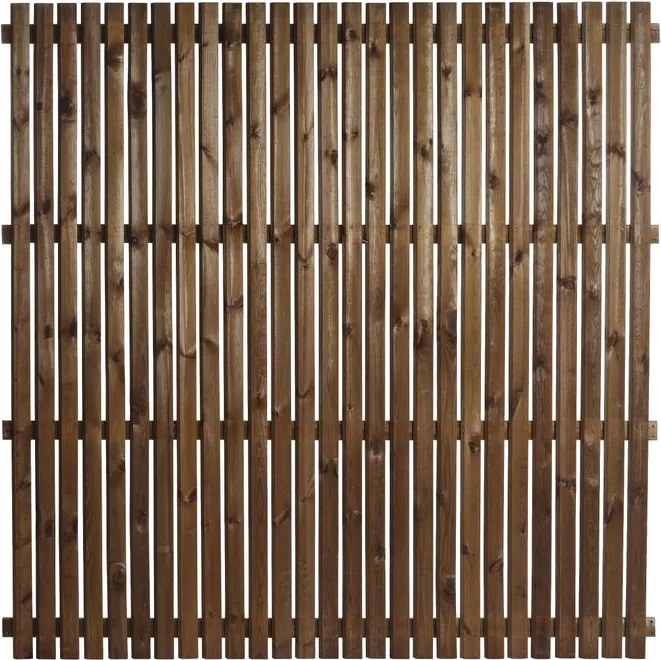 Pannello di recinzione in legno marrone grezzo NATERIAL L 180 x H 180 cm, spessore 35 mm