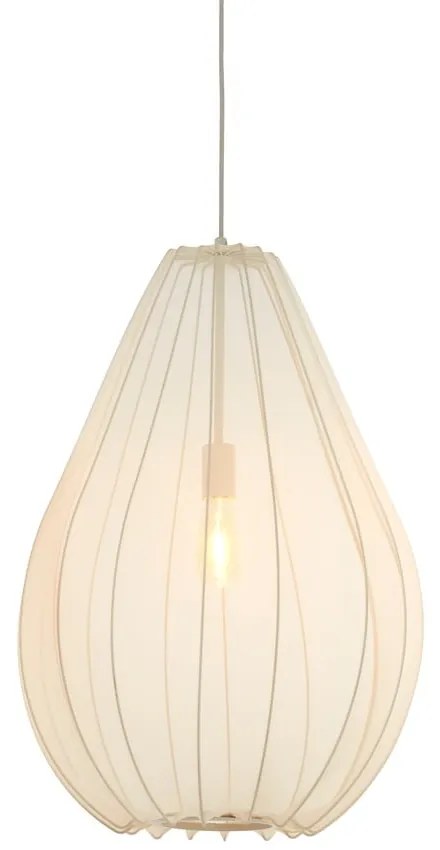 Lampadario beige con paralume in tessuto ø 50 cm Itela - Light &amp; Living
