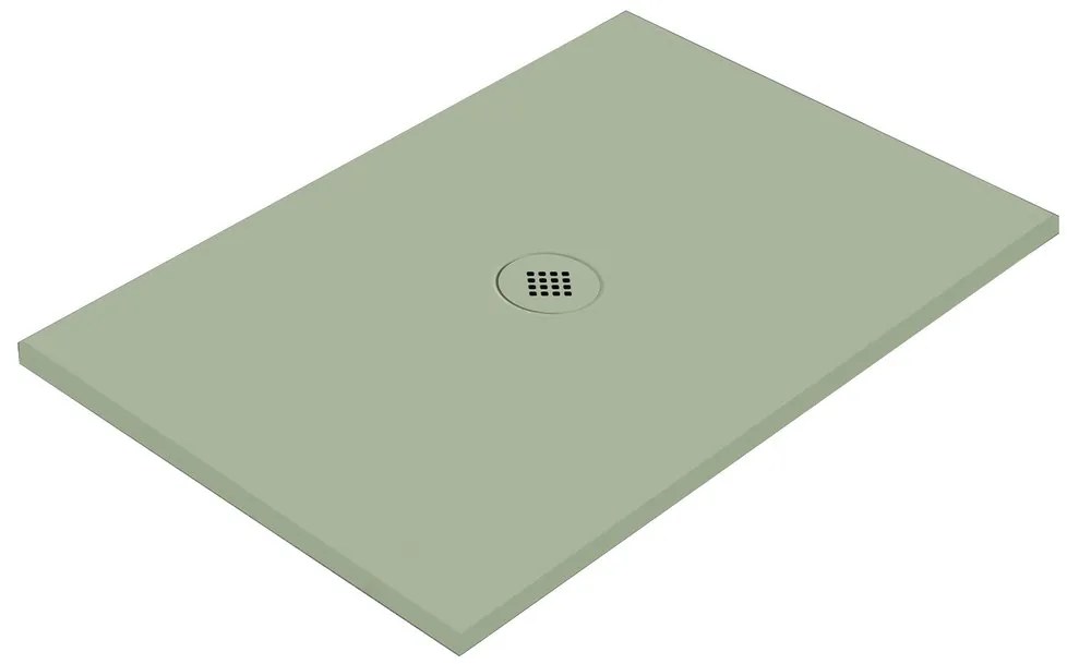 Piatto doccia in ceramica extra slim verde L 80 x L 80 cm