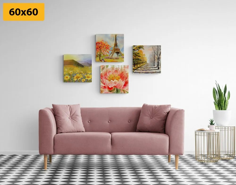 Set di quadri – Pittura a olio in stile romantico