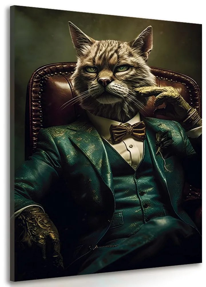 Stampa su tela – Gangster animale gatto