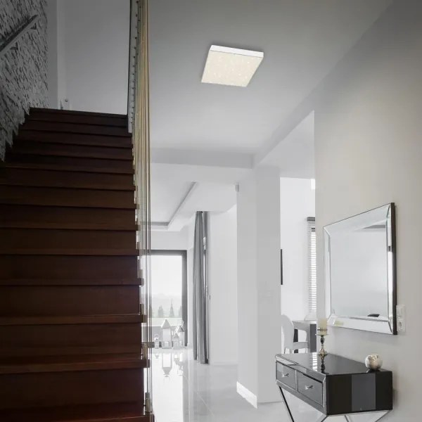 Briloner 7077-416 - Plafoniera LED STAR SKY LED/16W/230V 21x21 cm bianco