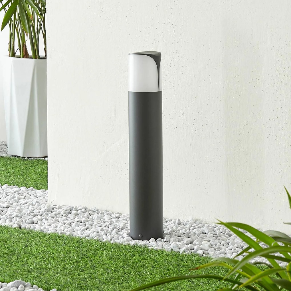 Lampione da giardino Paikea Lucande, dimmerabile, Nero, Alluminio, Moderno, Lampada da esterni