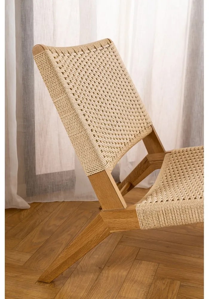 Poltrona con intreccio in colore naturale Carson - Actona