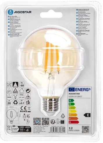 Lampadina LED G95 E27/12W/230V 2200K - Aigostar