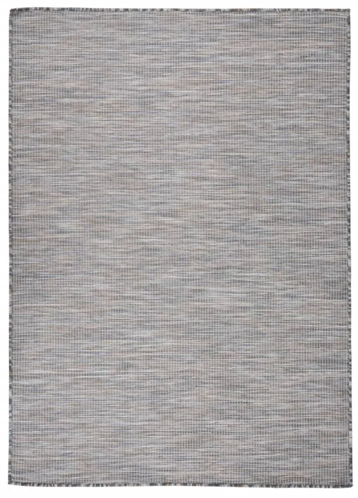 Tappeto Da Esterni A Tessitura Piatta 200x280 Cm Marrone E Blu /