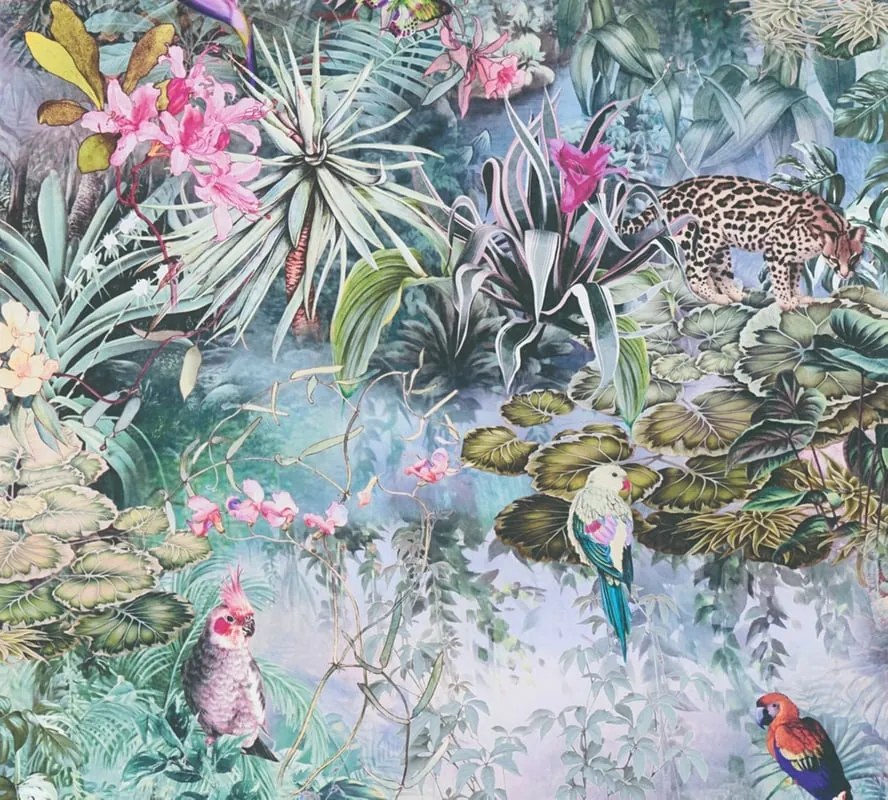 Carta da parati Amazonia  blu, 53 cm x 10.05 m