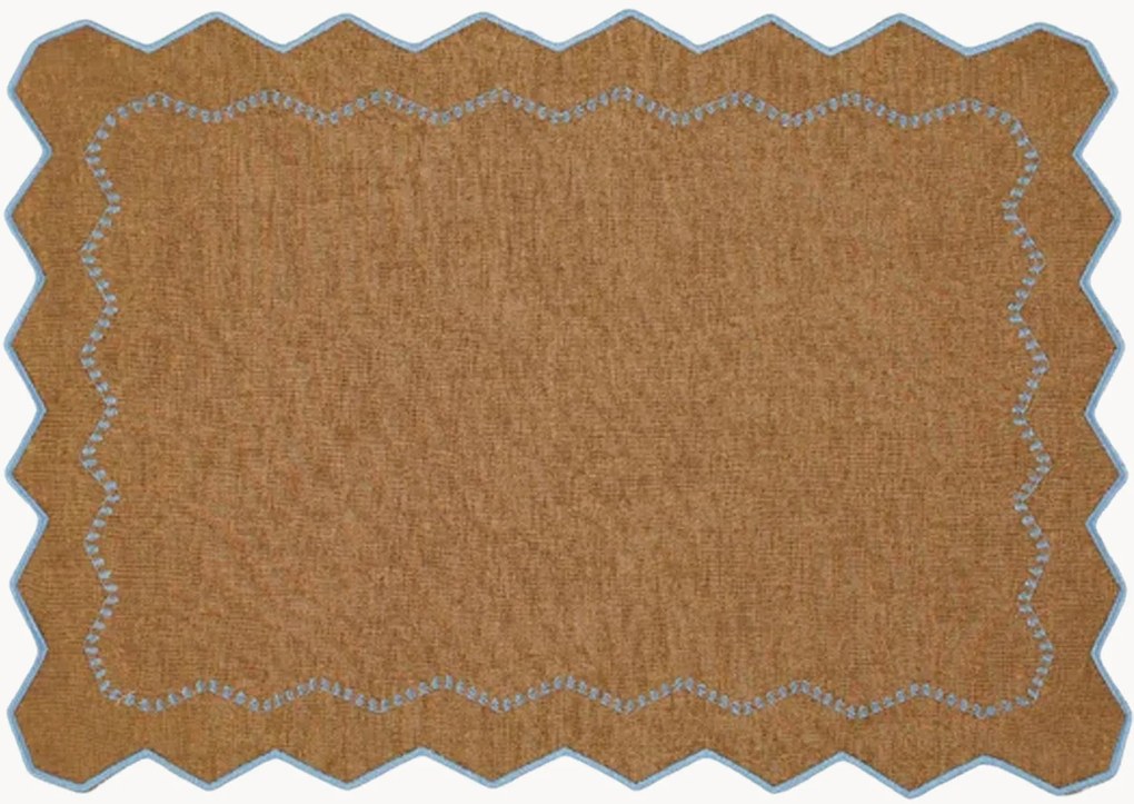 Tovaglietta americana con bordo ricamato Alba