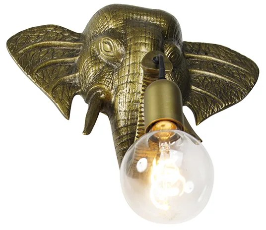 Lampada da parete vintage oro - Animal Elephant
