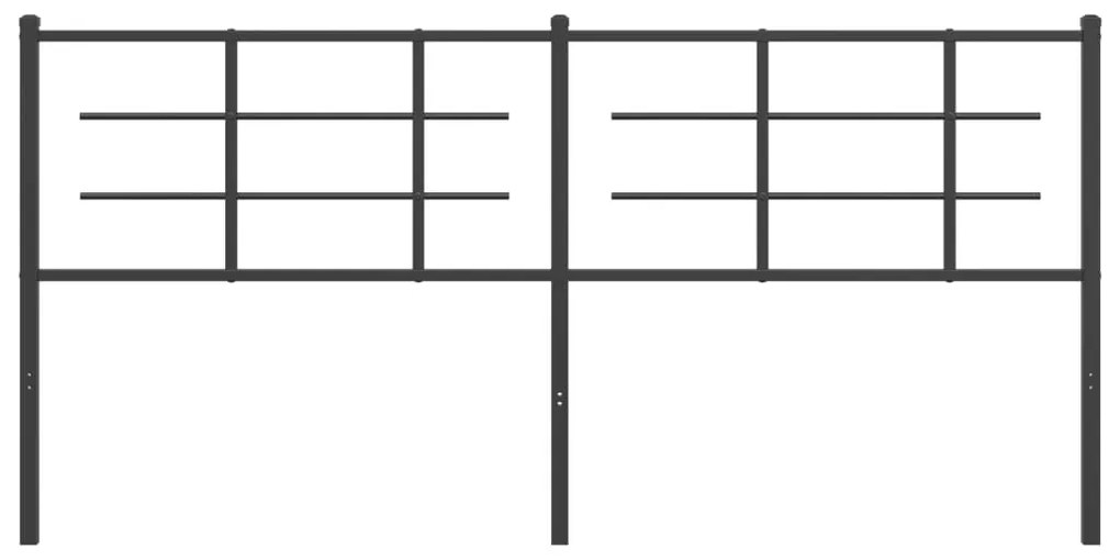Testiera in metallo nero 180 cm