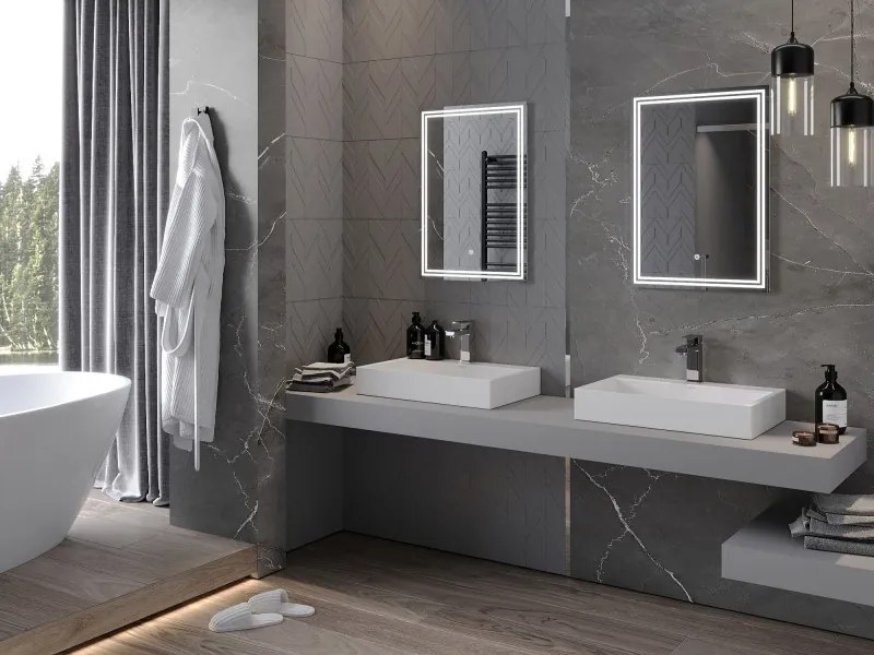 Mexen Taco specchio da bagno retroilluminato 50 x 70 cm, LED 6000K, antiappannamento - 9805-050-070-611-00