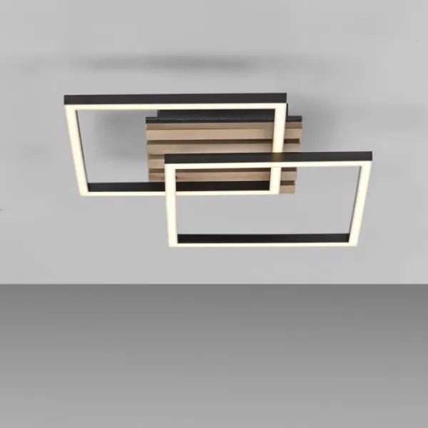 JUST LIGHT. 14053-79 - Plafoniera LED AKUSTIKA LED/15W/230V rovere/nero