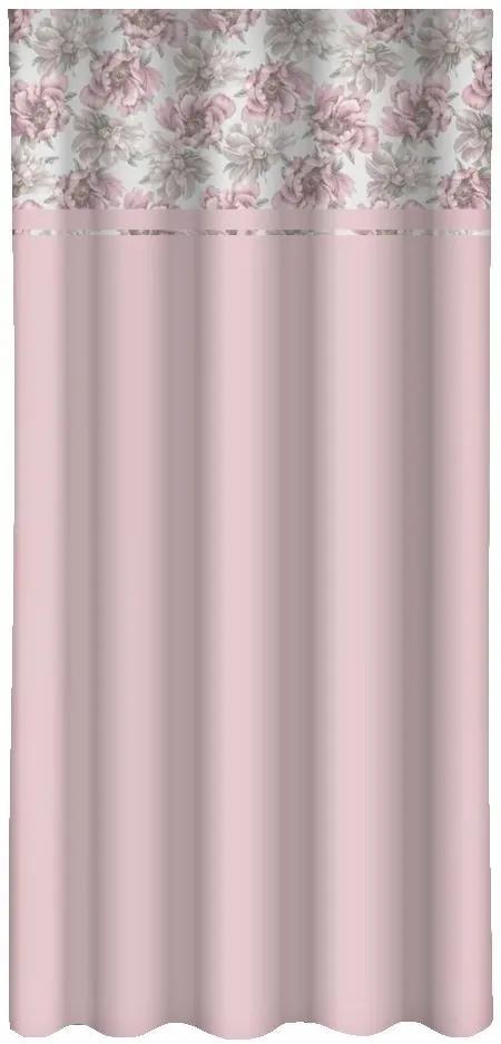 Tenda decorativa rosa con stampa di peonie rosa Larghezza: 160 cm | Lunghezza: 270 cm