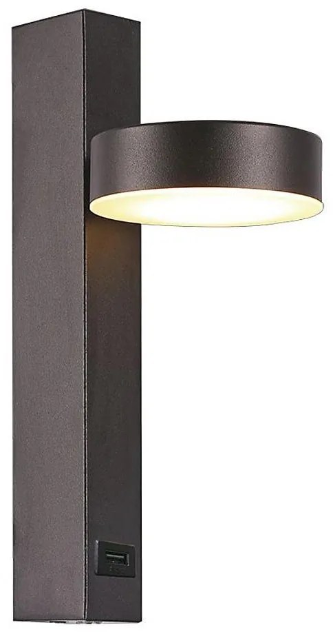 Luce Spot da parete a LED con USB port LED/8W/230V 3000K