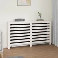 Copertura Termosifone Bianca 153x19x84 cm Legno Massello Pino 822602