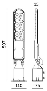 Lampada stradale LED con sensore crepuscolare CYOTO LED/50W/230V IP65 4000K