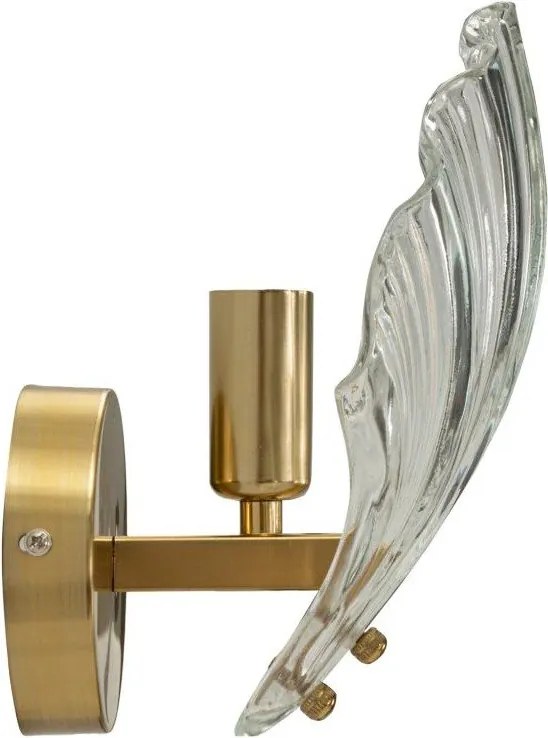 Lampada da parete dorata in vetro Da Muro Shell – Mauro Ferretti