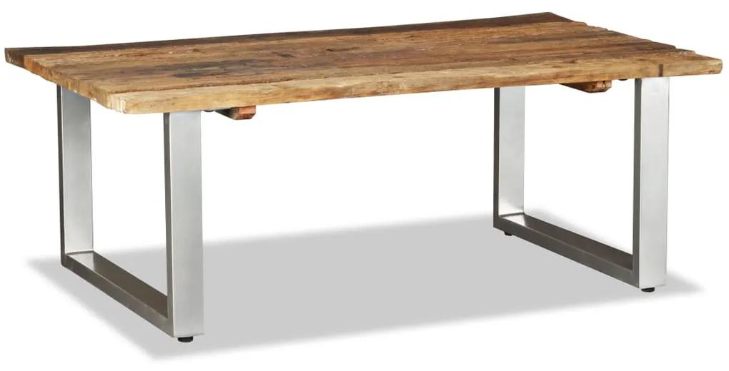 Tavolino da caffè in legno massello recuperato 100x60x38 cm