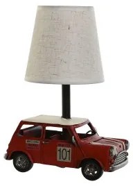 Lampada da tavolo Home ESPRIT Bianco Rosso Lino Metallo 20 x 14 x 27 cm