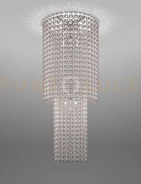 Giogali lampadadario a soffitto ca2 cristallo argento e cromo lucid...