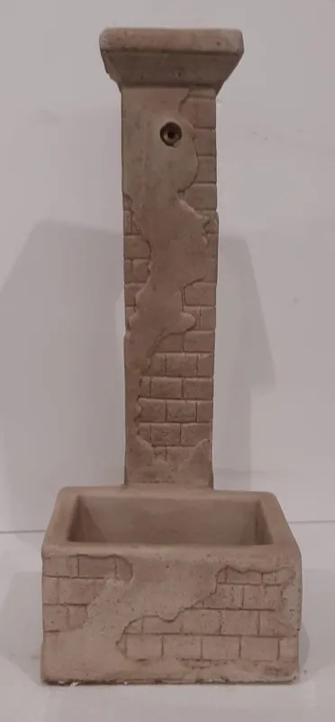 Fontana a colonna DEL BORGO in cemento H 73 cm, 38 x 28 cm